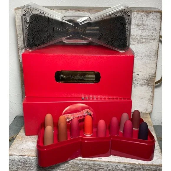 Mac Cosmetics Powder Kiss Lip Vault x 12 HOLIDAY COLLECTION - Picture 2 of 16